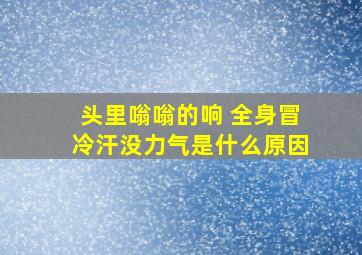 头里嗡嗡的响 全身冒冷汗没力气是什么原因